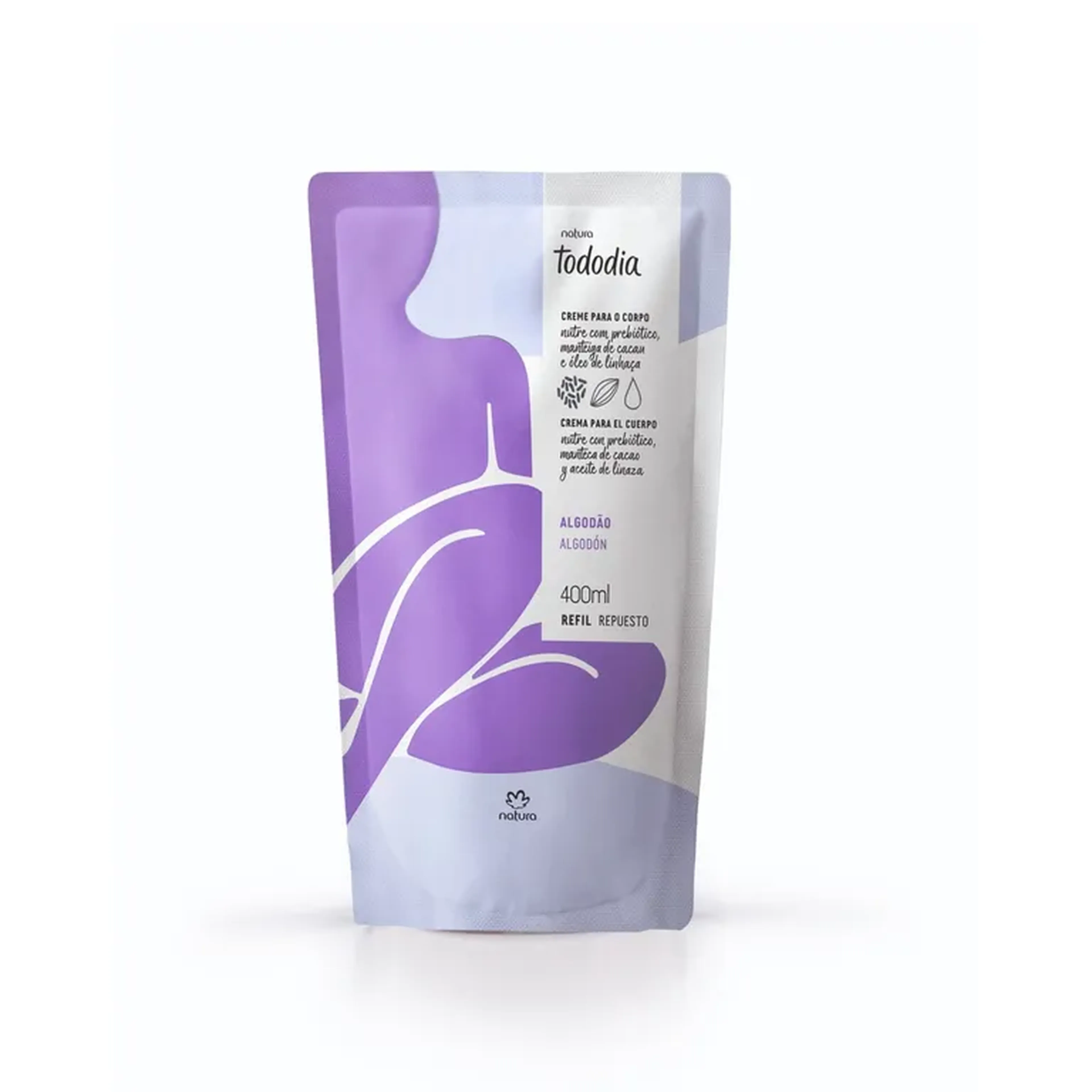Refil creme hidratante para o corpo algodão 400ml imagem