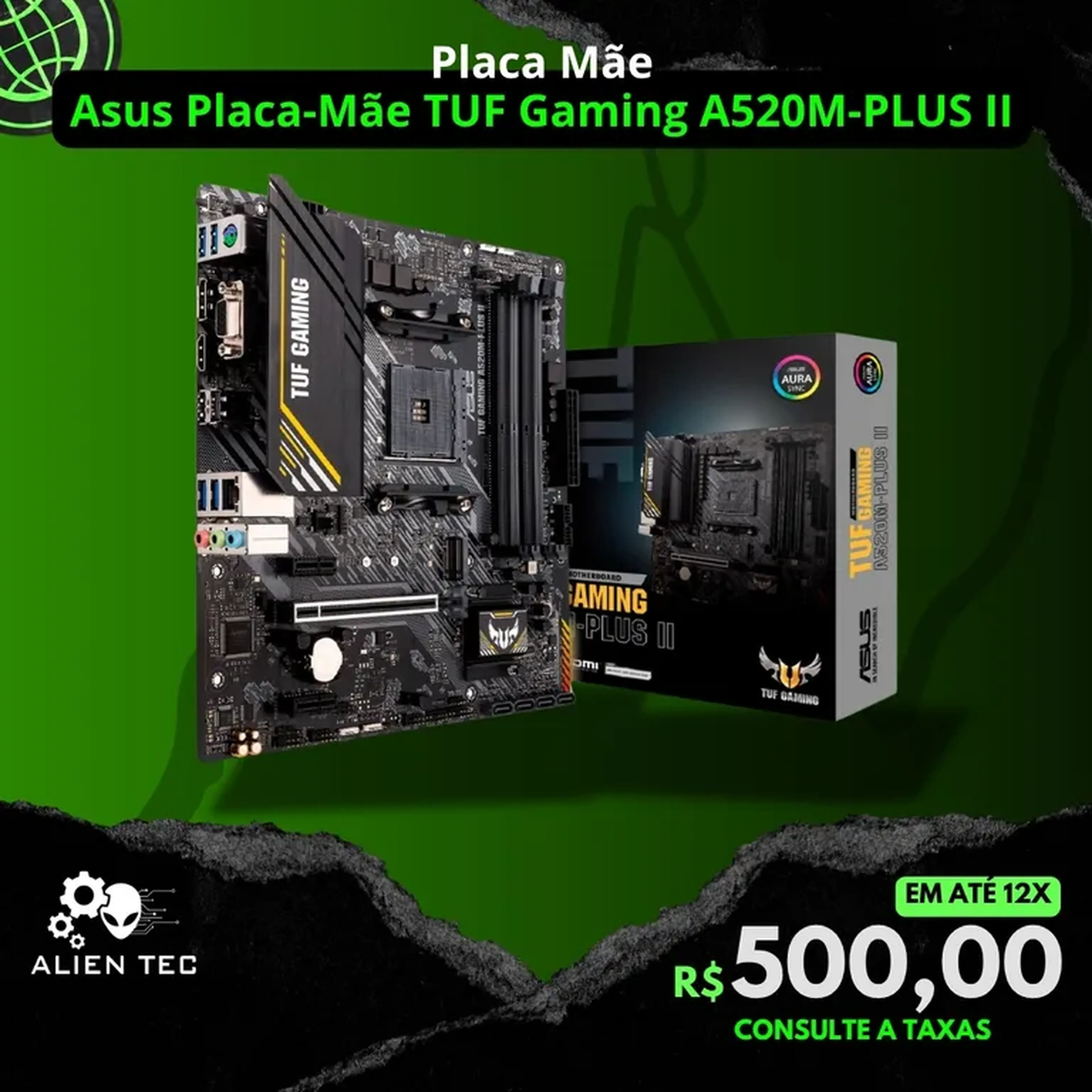 Asus Placa-Mãe TUF Gaming A520M-PLUS II imagem