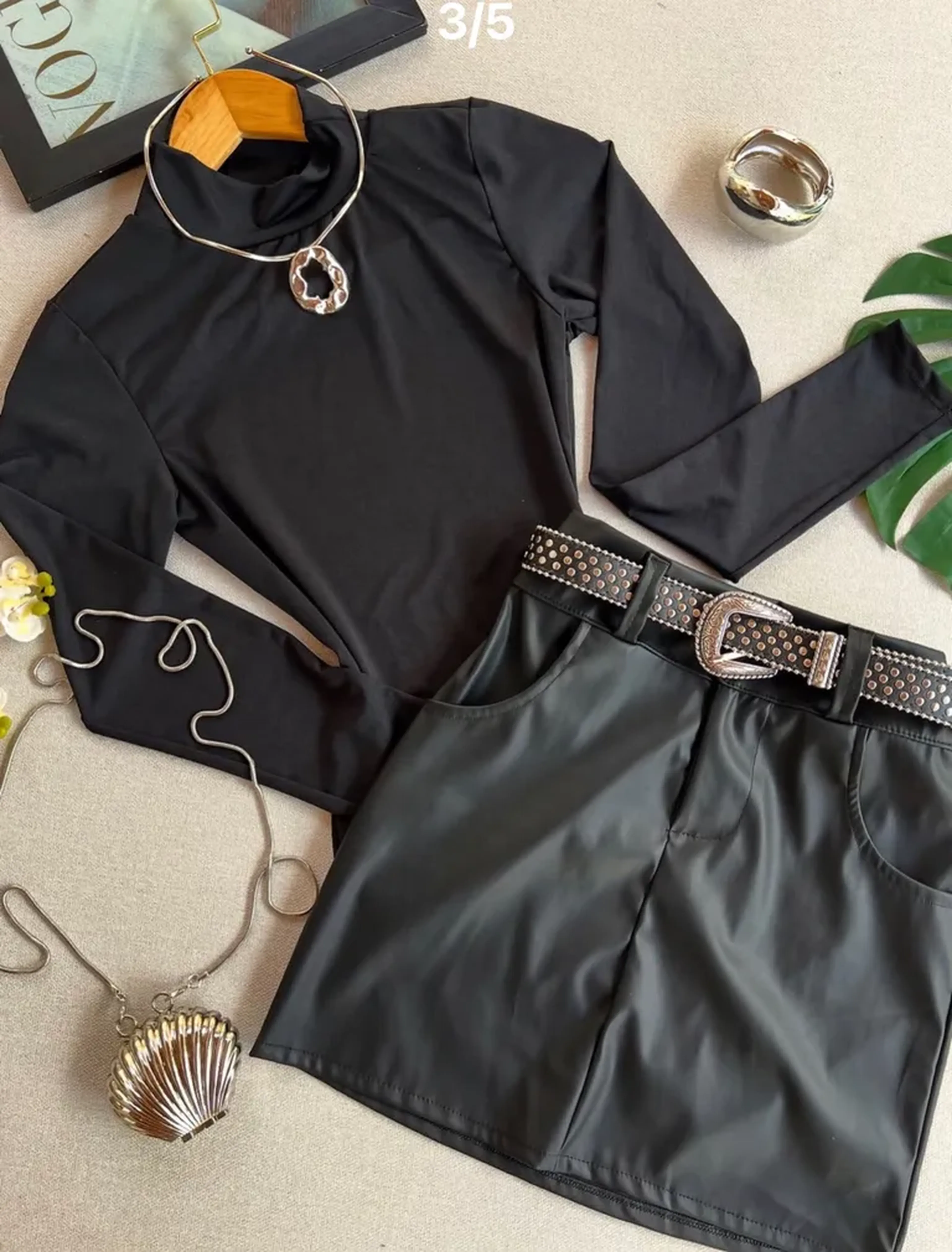 body gola alta poliamida com lycra imagem