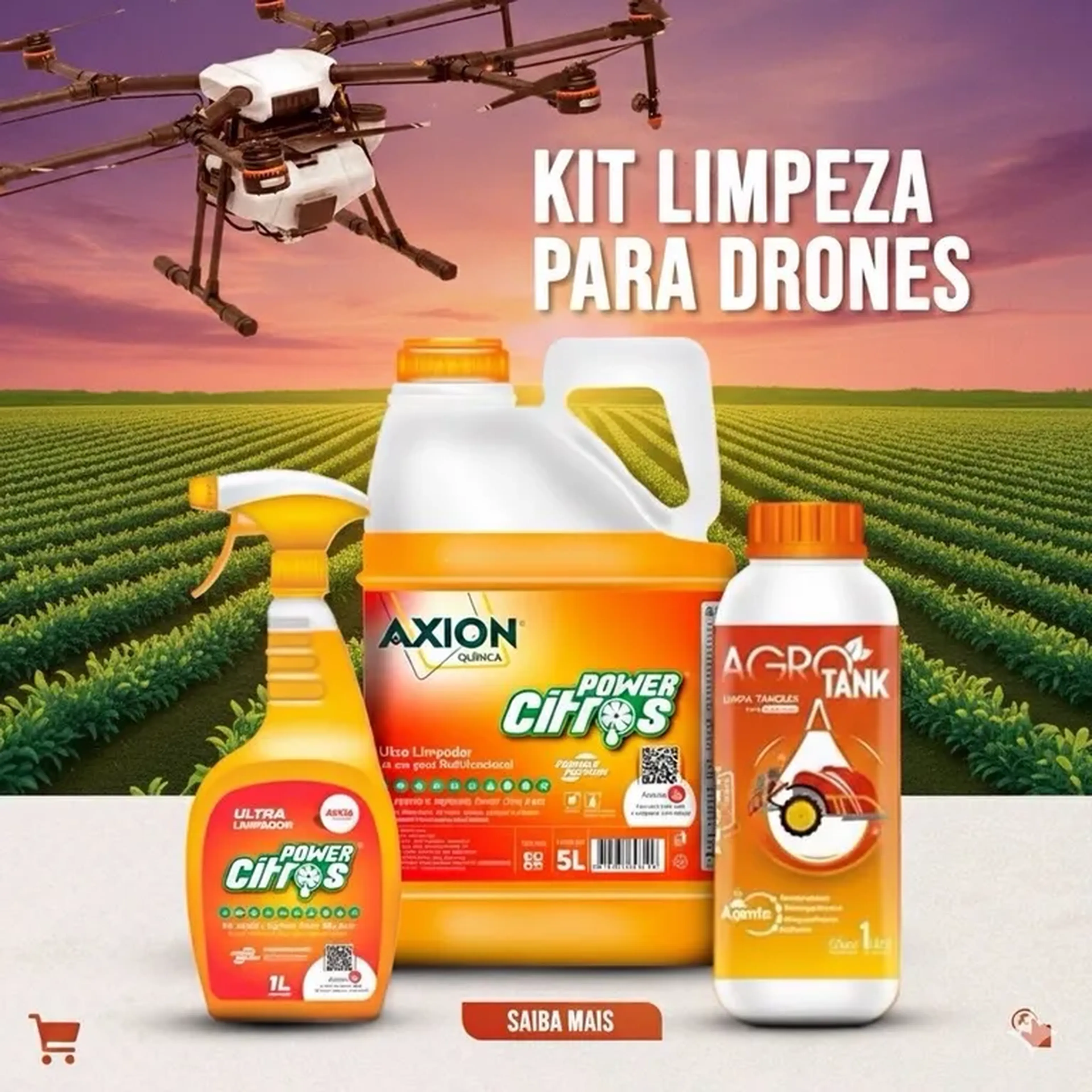 kit Piloto de Drone Expert - Power Citros +Agro Tank 3 itens imagem