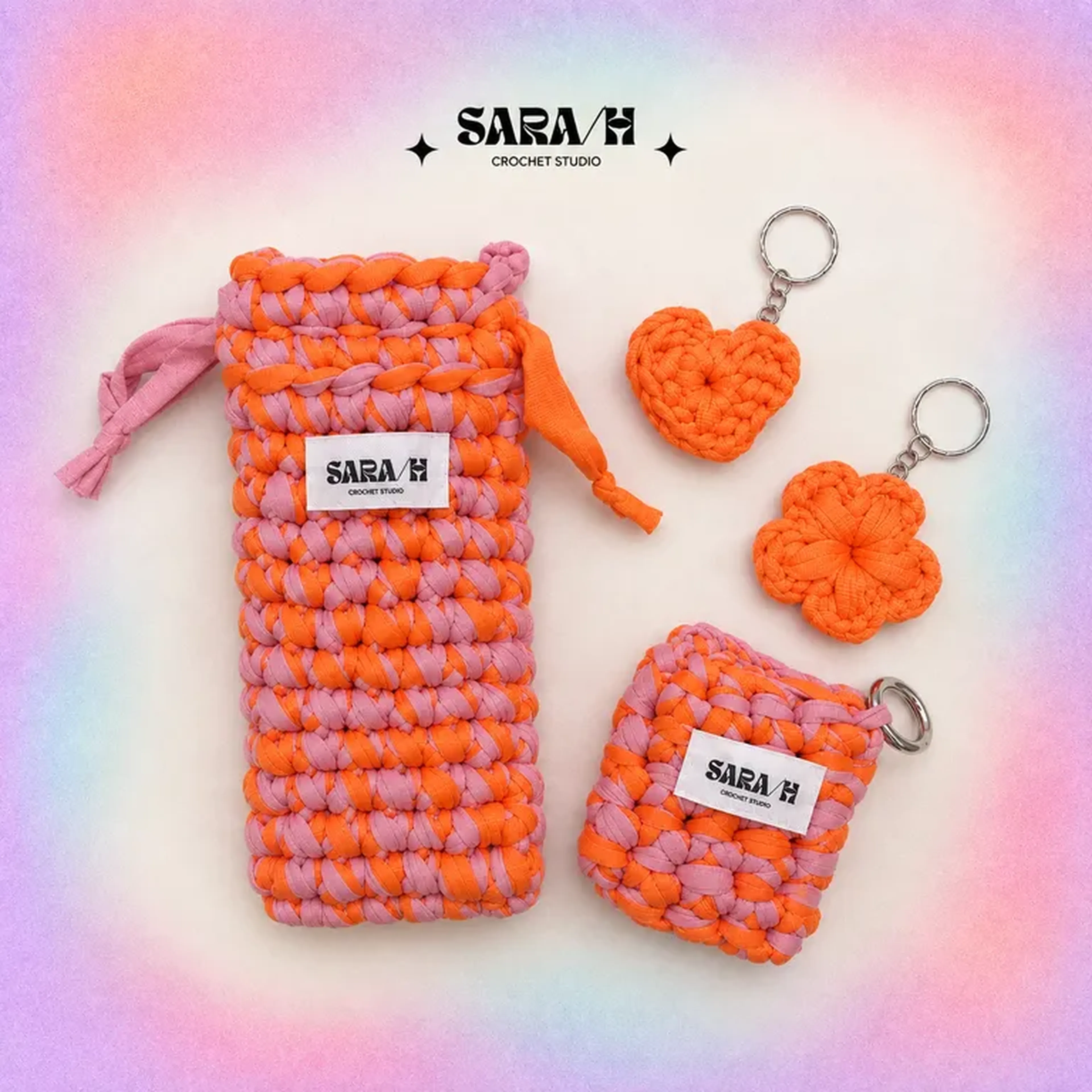 Kit Duo Sunset - Porta-óculos, porta-fone, 2 chaveiros imagem