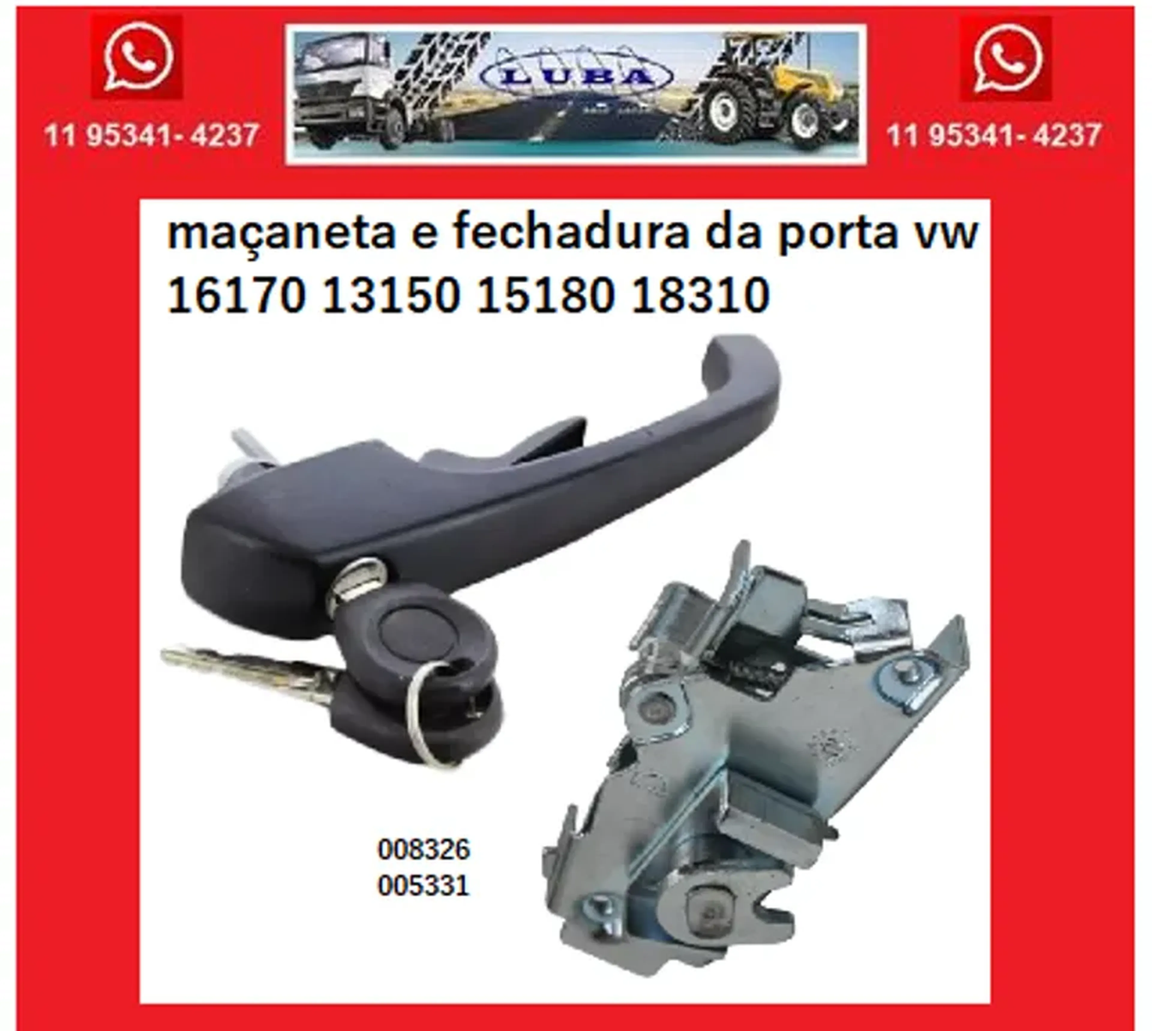 JG MAÇANETA E FECHADURA VW L.E imagem