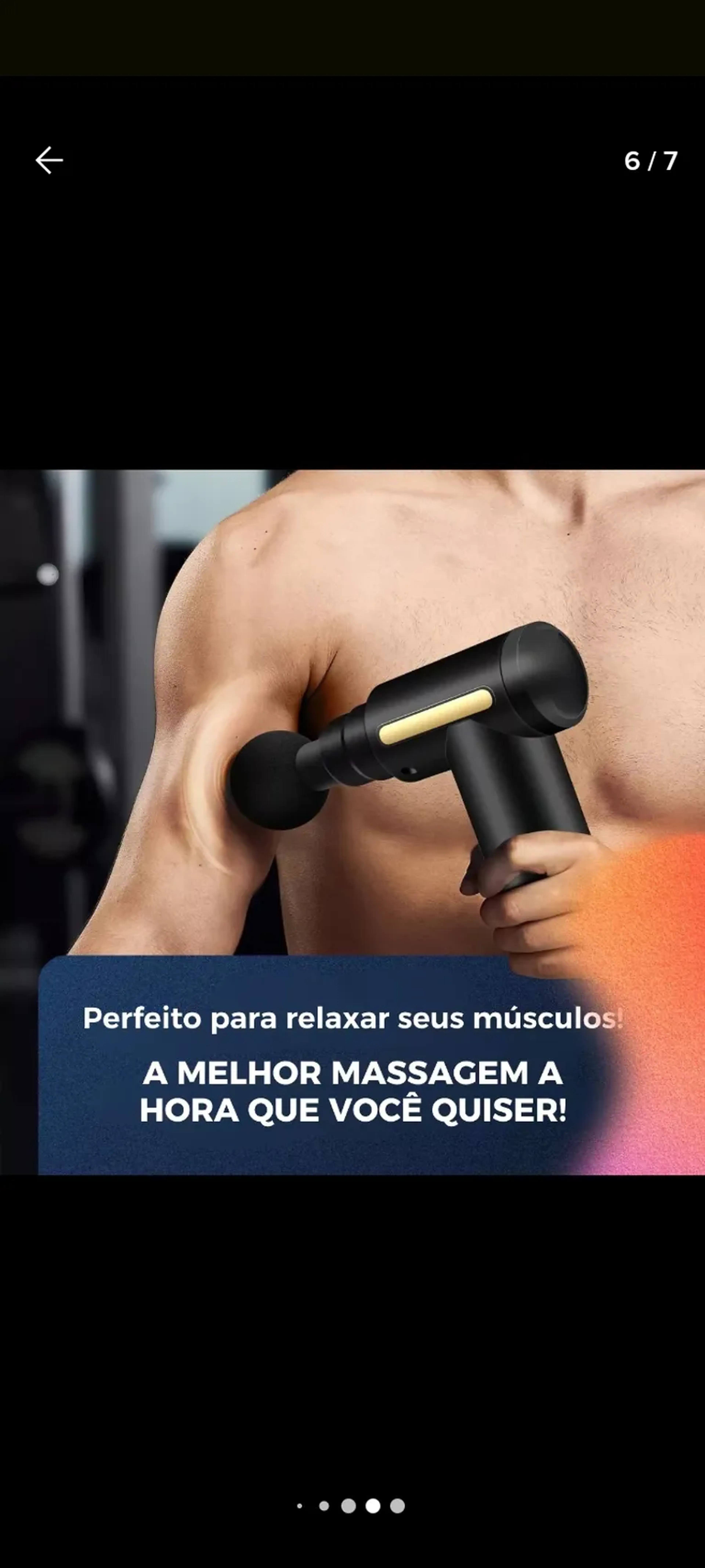 Pistola Massageadora Para Alívio das Dores Musculares. imagem