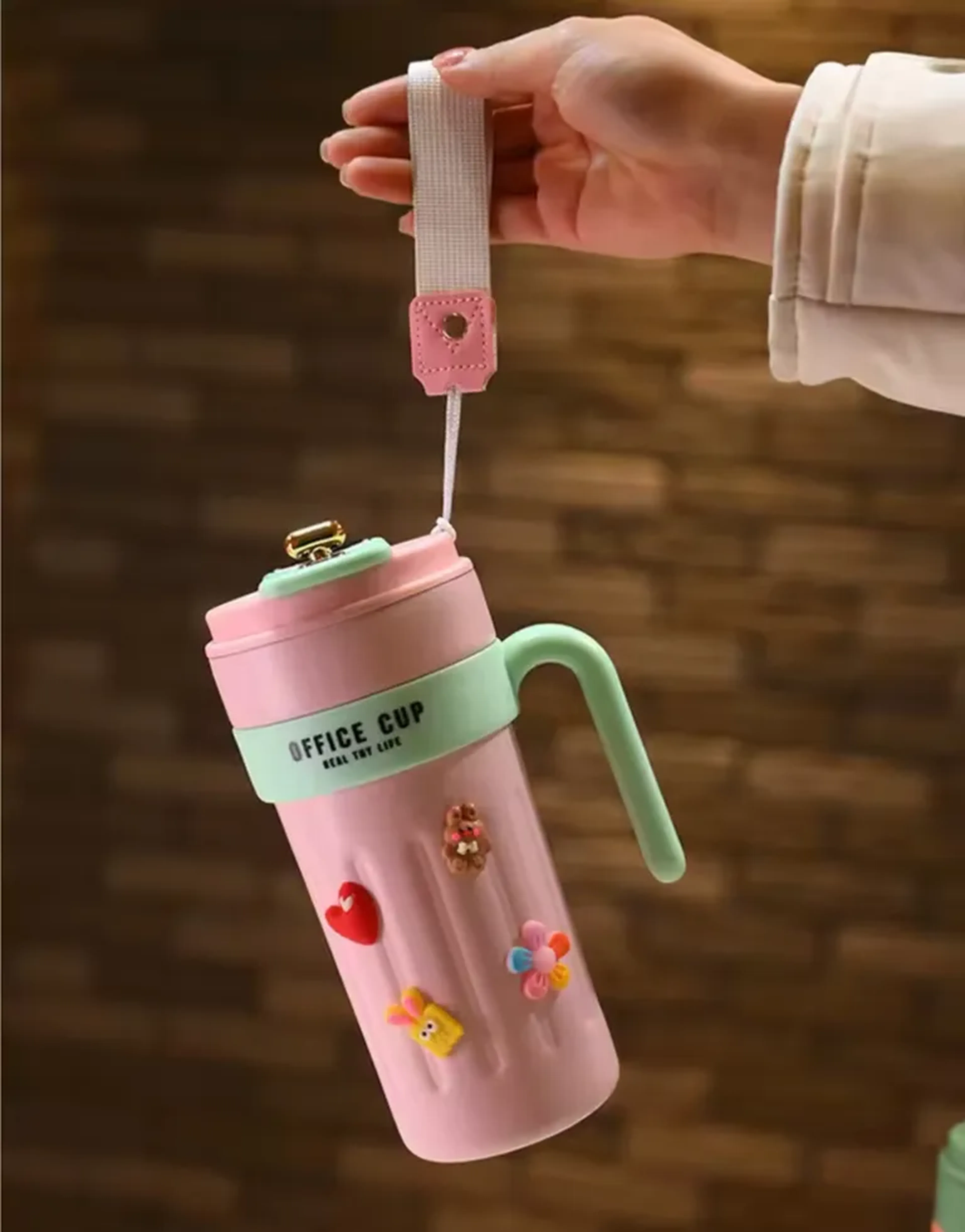 Copo Térmico Cute - Rosa imagem