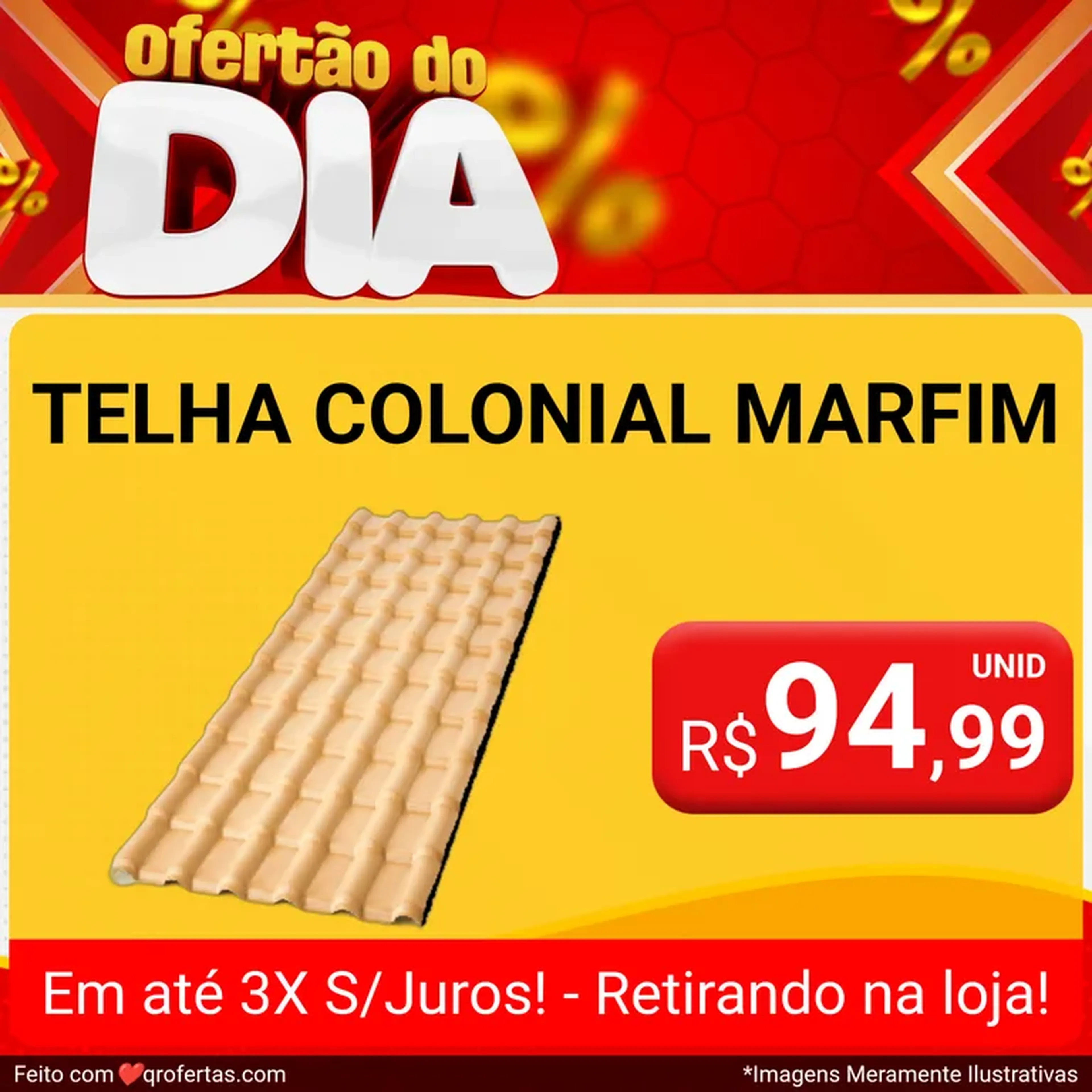Telha Colonial Marfim Fortlev