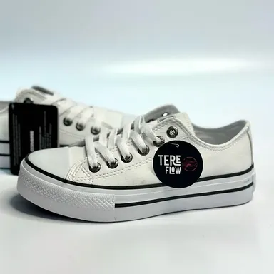 All Star Plataforma Branco Couro